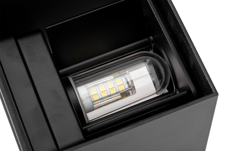 Zahradní lampa LED nástěnná lampa G9 Venkovní svítidlo Černá nahoře/dole s nastavitelným úhlem osvětlení Kira