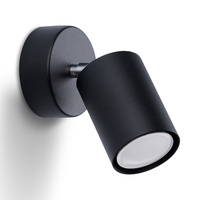 Nástěnné svítidlo LEMMI 1 GU10 Black Minimalist SOLLUX