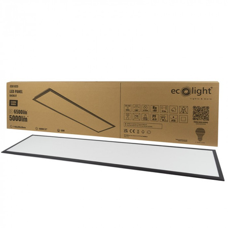 LED panel 120x30 Zapuštěný pod omítku 50W 5000lm 4000K neutrální bílá Black Ecolight