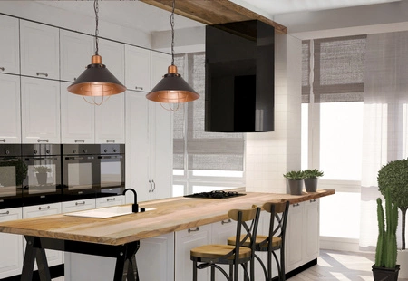 GARRET S 6443 Nowodvorski Černo-měděná závěsná lampa E27 z průmyslové oceli