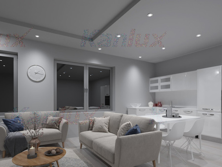 LED GU5.3 Round Silver Morta Kanlux Bodové LED svítidlo pro zápustnou montáž