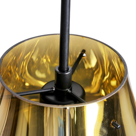 KIMBERLY GOLD skleněné stropní závěsné svítidlo 1x E27 GOLDLUX (Polux)