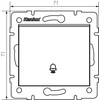 Spínač NO pro zvonek 10A Square Black LOGI Kanlux