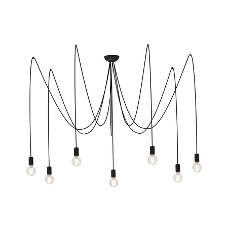 Stropní svítidlo SPIDER 6785 Nowodvorski Black 7xE27 Závěsné svítidlo Spider 300 cm Modern