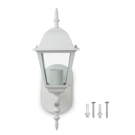 Zahradní lampa E27 Nástěnná lampa Small Matte White VT-760 V-TAC