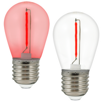 LED žárovka E27 FILAMENT 0.3W Červená pro PARTY GOLDLUX girlandu (Polux) SADA 2 KS.