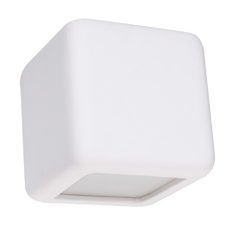LED nástěnné svítidlo NESTA E27 Nástěnné svítidlo Keramická kostka Bílá SOLLUX