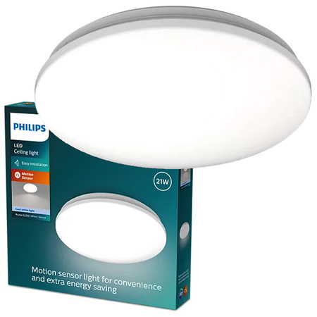 Stropní svítidlo LED Plafond 21W 2900lm 4000K se soumrakovým senzorem Bílá Acuna Philips