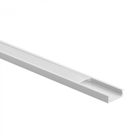 Hliníkový povrchový profil LED bílý 1m s matným difuzorem pro LED pásky + koncovky Ecolight řady N