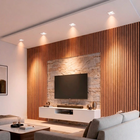 Halogenová Podhledové svítidlo GU10, MR16 Nastavitelná Čtvercová Bílý Plech PICTOR LUMILED