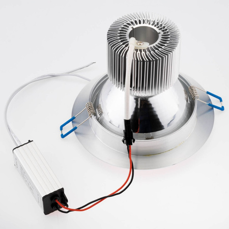 Stropní svítidlo 15W zapuštěné LED DOWNLIGHT DEEP kulaté 4000K 1200lm Stříbrné