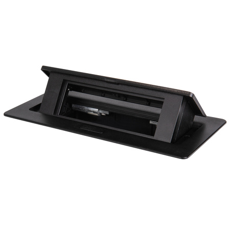 Podlahová krabice Obdélníková krabice s elektrickými zásuvkami černá OFFICE+ Kanlux