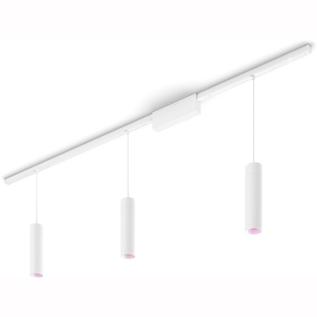 Perifo Lighting Rail Kit 1,5 m + 3x LED závěsné světlo 15,6 W CCT RGB Philips HUE Bluetooth White