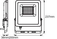 Reflektor LED 50W 4250lm 3000K Stmívatelný IP65 Černá LEDVANCE Smart+ WiFi Flood