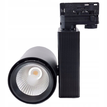 LED dráhové světlo 30W 3000K lampa pro 3fázové dráhy černá