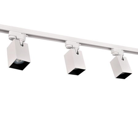 Sanico Goldlux 1-fázová sada + 3x reflektor GU10 Bílá Černá SQUARE Sanico Goldlux