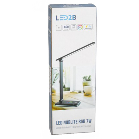 LED 7W 460lm CCT 120° dobíjecí stolní lampa černá Noblite Kobi