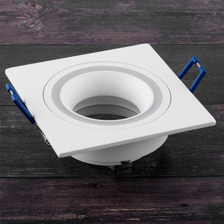 Halogenová Podhledové svítidlo GU10, IP44 Stálá Čtvercová Bílá CLARO LUMILED