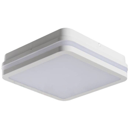 Plafond LED stropní světlo s pohybovým senzorem 18W 1550lm 4000K neutrální IP54 čtvercová bílá BENO KANLUX