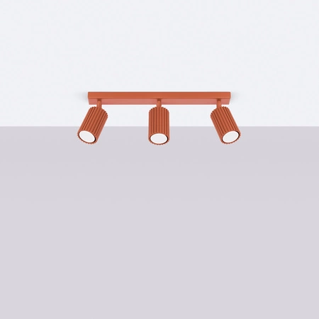 Bodové reflektorové stropní svítidlo Tuba 3x GU10 Ochre Red Carbon Deep Space SL.1638 Sollux