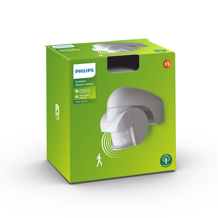 VIRGINIA povrchově montovaný PIR pohybový senzor IP44 pohyblivý šedý PHILIPS