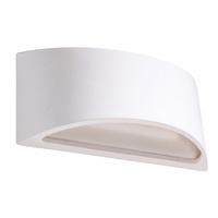 LED nástěnné svítidlo VIXEN G9 Nástěnné svítidlo půlkruhové keramické bílé SOLLUX