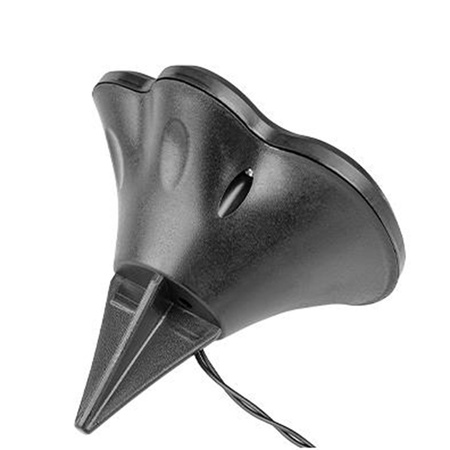 LED solární zahradní světla Doglegs 6500K IP44 se soumrakovým senzorem 470cm černobílá