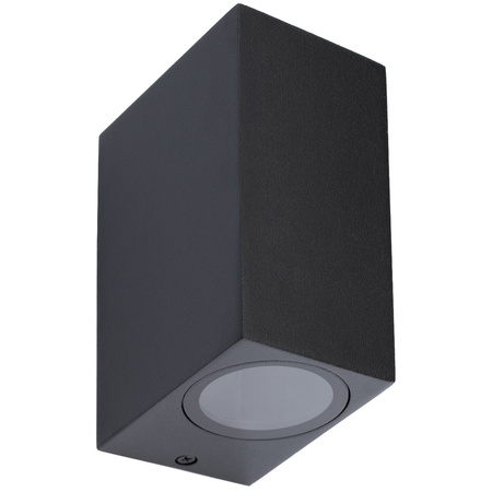 Zahradní nástěnná lampa 2x GU10, čtvercové Černá ALLIUM LUMILED