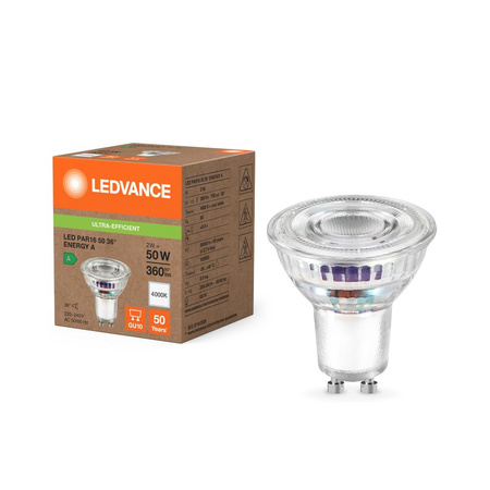 LED reflektorová žárovka GU10 PAR16 2W = 50W 360lm 4000K neutrální bílá 36° Ledvance