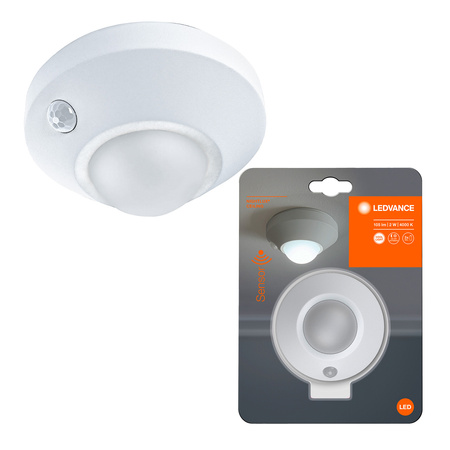 Nightlux Stropní LED noční lampa bílá 1.70W 105lm 4000K IP20 Ledvance Pohybový senzor