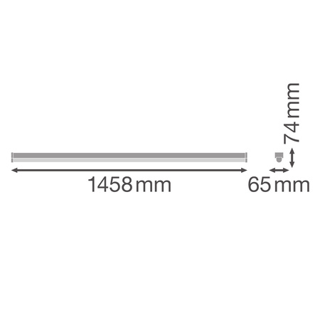48W 7200lm CCT White Lineární LED páskové svítidlo