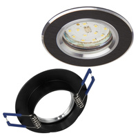 Zapuštěné halogenové bodové svítidlo GU10 černé kulaté Kobi