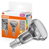 2x LED žárovka E14 R50 1.5W = 25W 110lm 2700K Teplá bílá 36° OSRAM STAR