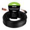 Anténní koaxiální kabel měděný gelový CU pozemní 4K Full HD černý 15M VAYOX
