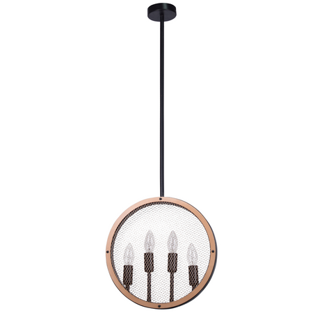 Retro vintage stropní závěsné svítidlo 4x E14 černá + zlatá ARETE IL MIO GOLDLUX (Polux)