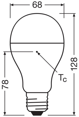LED žárovka E27 A60 19W = 150W 2452lm 6500K Studená bílá 200° OSRAM Star