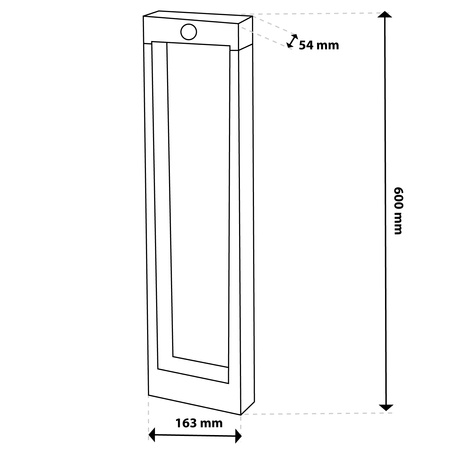LED solární zahradní lampa Stojící dekorativní tyč Senzor pohybu a soumraku IP54 4000K