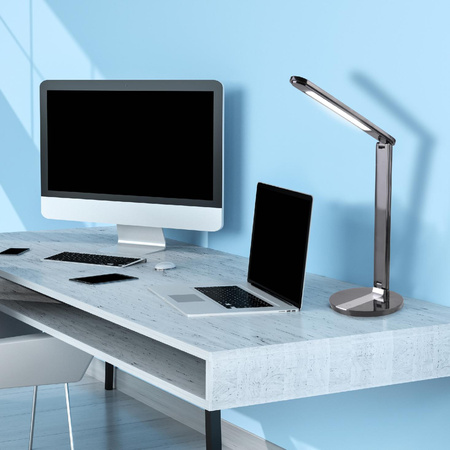 LED noční stolní lampa 8W CCT 3v1 3000-6500K Černá škola SERRA GOLDLUX (Polux)