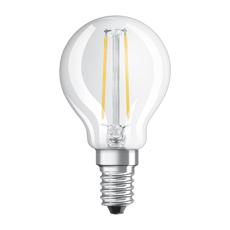 E14 P45 LED žárovka 2.5W = 25W 250lm 4000K Neutrální bila 300° vlákno OSRAM STAR