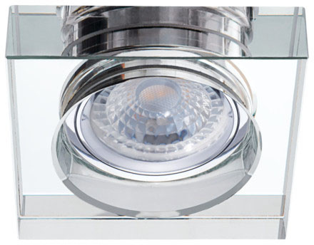 Halogenová bodová LED GU5,3 Square Silver Morta Kanlux pro zápustnou montáž