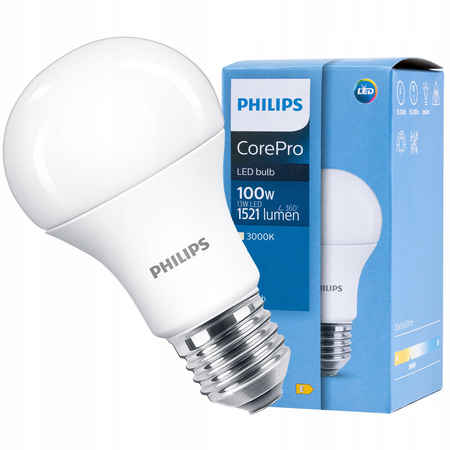 LED žárovka E27 A60 13W = 100W 1521lm 3000K teplá bílá PHILIPS