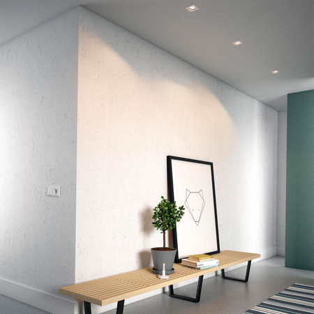 3x Zásuvné halogenové svítidlo ENNEPER GU10 Square Movable PHILIPS