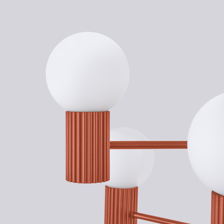 Lustr Závěsné svítidlo 6x G9 Hliník Ochre Red Halo French Sky SL.1833 Sollux