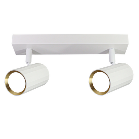 Nástěnné a stropní bodové svítidlo 2x GU10 White Gold NICEA Sanico Goldlux