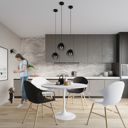 Stropní závěsné svítidlo LED TULOS E27 Overhang Black SOLLUX