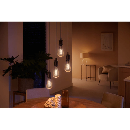 LED Edison E27 ST72 7W CCT PHILIPS HUE White & Ambiance Filament Bluetooth Zigbee žárovka