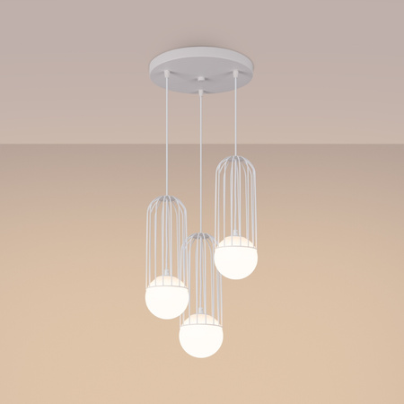 BRINA Závěsné stropní svítidlo 3P 3xG9 Bílá Moderní SOLLUX