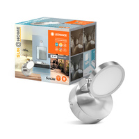 Nástěnné stropní svítidlo LED do koupelny 7,5 W 200 lm CCT 11 cm IP44 Stmívatelné stříbrné SMART+ WiFi Sun@Home Ledvance