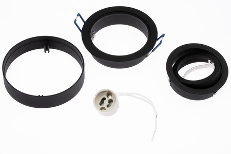 Zapuštěná HALOGENOVÁ GU10 TUBE SPOT Pohyblivá NUSA kulatá černá 50mm