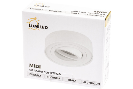 Halogenová Podhledové svítidlo GU10, TUBA SPOT Nastavitelná Kulatá Bílá 20mm MIDI LUMILED